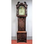 A XIX Century Mahogany Eight-Day Longcase Clock, the white dial with Roman numerals and subsidiary