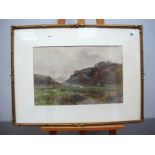 •ERNEST WILLIAM HASLEHURST (1866-1949) Extensive Estuary Landscape, watercolour, signed lower