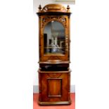 A Walnut Cased Cabinet Polyphon, with a coin operated mechanism playing 50cm discs, the case with