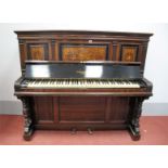 A Late Victorian Model 4B Upright, Metal Framed, Straight Strung Piano, by John Broadwood & Sons,