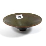 A Chinese Jizhou Pottery Bowl, of conical form, the interior decorated in streaky brown/green glaze,