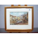 W*** J*** C*** (British School, XX Century) Tuscan Landscape, watercolour, signed with initials