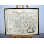 BOWEN (EMAN) An Accurate Map of the County of York Divided by It's Ridings, hand coloured map,