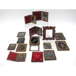 A Collection of Thirteen Victorian Ambrotype Portrait Photographs, some cased (A/F).