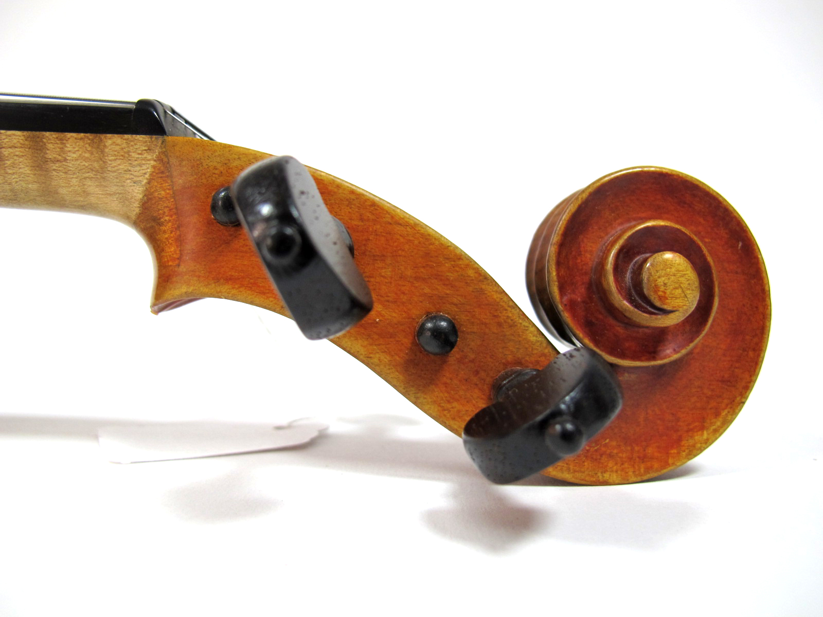 A Violin, one-piece back, length 137/8 in, inlaid purfling, ebony finger board, rosewood pegs, - Image 5 of 6