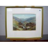 A*** R*** G*** (British School, Late XIX Century) mountain Landscape, watercolour, signed with