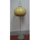 A 1960's /1970's Italian Chrome Floor Lamp, in the manner of Guzzini, with a rise and fall amber
