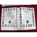 England 1966 Autographs, banks, Wilson, Cohen, Stiles, Hurst, Peters, all black pen signed in a