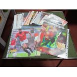 Manchester United Fifty Autographed Magazine Prints, Pallister, Ince, Giggs, Scholes, etc:- One Box