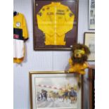 Cycling, Miguel Indurain Castelli Yellow Jersey, bearing Scorpio Logo 'Le Tour', 'Credit Lyonnais'