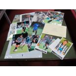 Newcastle United Autographs, Lee, Cole, Beardsley, Ferdinand, etc ink signed on images, plus