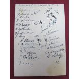 Barnsley 1935-6 Autographs, twenty-seven signatures on album page to include, Ellis, Gallagher,