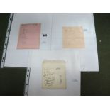 Rotherham United Autographs, 1937-8, nine pencil signatures to include, Mills, Curry, Courts, 39-