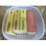 A Wisden Cricketers Almanack 1949 Hardback Edition, 1954, 60, 61. All yellow limp cloth covers. (4)