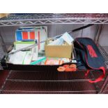 Golf- Karstein Ping Putter, books, course, scorecards, balls, prints, etc:- One Box