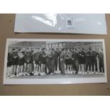 Liverpool F.C Black and White Photo, circa 1958 Director welcoming players back after summer,