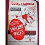 1939 Rugby League Programme England v. Wales at Odsal, Dated December 23rd. (taped spine)