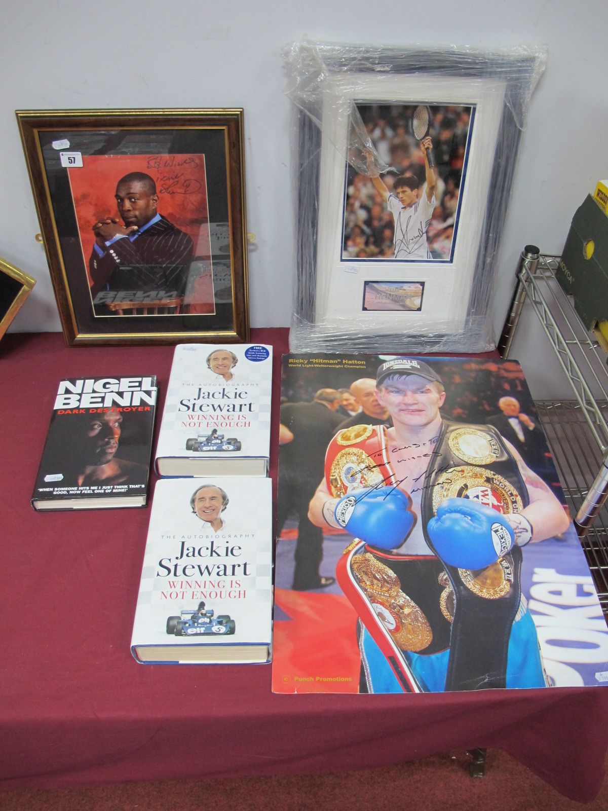 Autographs- Ricky Hatton Black Pen Signed On A Punch Promotions Poster, 59cm x 42cm, Frank Bruno,