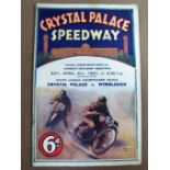 Speedway 1931 programme, Crystal Palace V Wimbledon dated April 4th 1931
