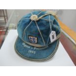 An England International Cap, awarded to Peter Swan for his appearance v. Switzerland at Wembley