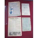 1945-6 Charlton v. Brentwood- FA Cup, 46-7 Fulham v. Bury (inside page part absent), Millwall v.