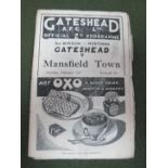 Gateshead Programmes, 47-8 v Mansfield (grubby), 52-3 v Rochdale (tear by absent staple). (2)