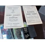 Derby County 1946-7 Programmes v. Everton and Away at Blackpool; together with Park Drive