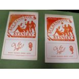 Accrington Stanley Programmes 1952-3 v Workington, Mansfield- FA Cup. (2)