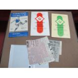 Norwich City 1950 - 1 Programmes, Bolton Charities Cup, Liverpool F.A Cup and away at Ipswich, (some