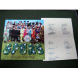 Tottenham Hotspur Large Sergeant Pepper Take Off Card, signed 'My sincere Best Wishes', Cliff