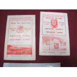 Swansea Town Welsh Cup Semi Final Programmes, at Ninian Park 1950 v Merthyr Tydfil, 56 v. Newport