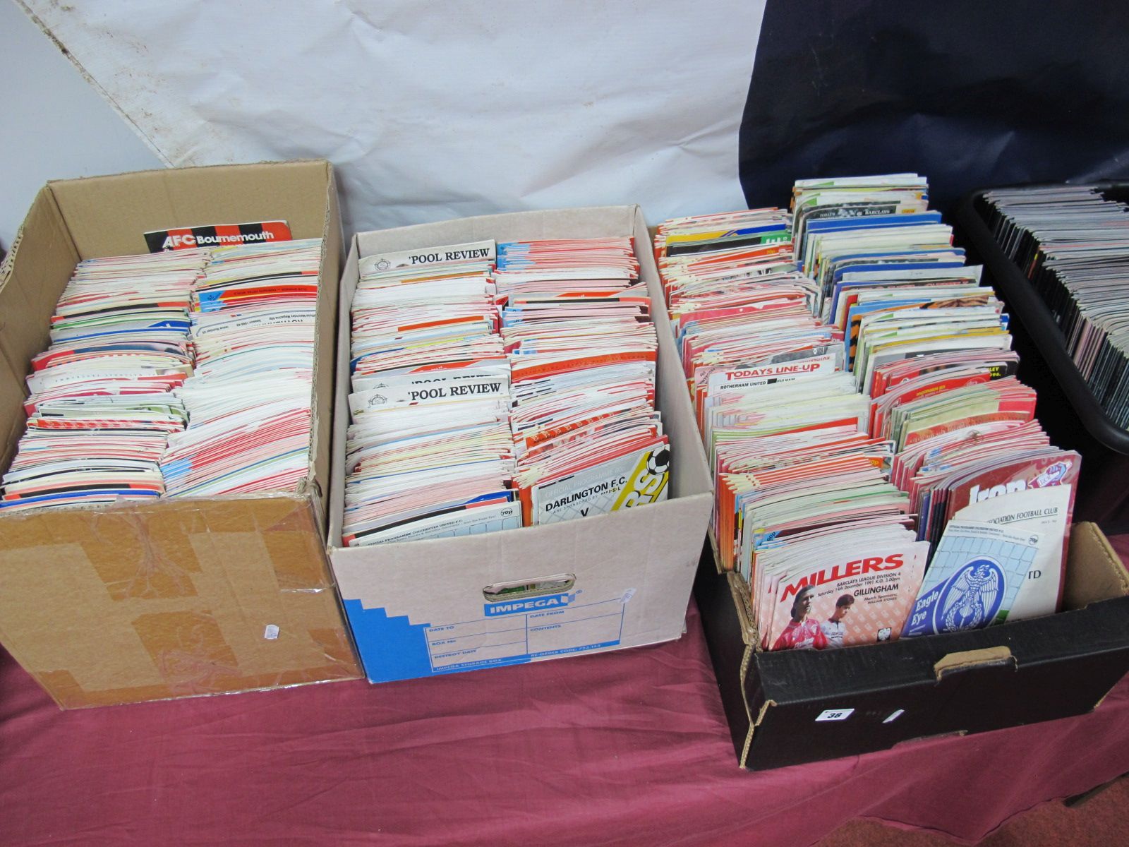 Three Boxes of Rotherham United Programmes 1980's and 1990's.