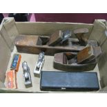 A Hobbies No. 1 Plane in Box, Record No. 77 plane, another similar, two block planes, sharpening