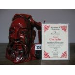 Royal Doulton Flambé Large Character Jug "Confucius", D7693, modelled by Robert Tabbenor, limited