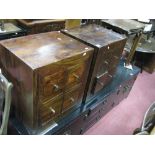 A Pair of Oriental Style Hardwood Chests, with four small drawers.