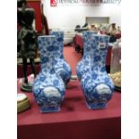 Four Chinese Blue and White Pottery Vases.