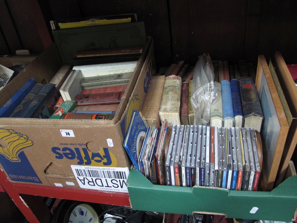 Books, theatre programmes, CD's, records:- Two Boxes