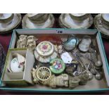 Trinket Pots, Middle Eastern spoons, hair combs, Oriental figures, etc:- One Box