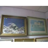 Robert Wade 'The Eighteenth' St Andrews Ltd, colour print 229 of 600 36 x 54cm, mountain scene print