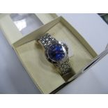 Raymond Weil; A Modern "Tango" Gent's Wristwatch, the signed blue dial with Arabic numerals and