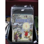 Ten Rupert Annuals, dating between 1949 and 1965, including 1949, 1950, 1951.