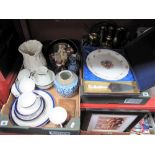 A Coalport Cake Plate and Slice, (boxed), Bleu De Roi table ware, Kirkham jug, Chinese blue and