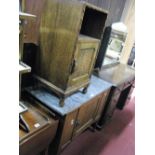 An Oak Washstand, and bedside cupboard.