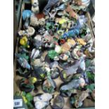 A Collection of Over Thirty Five 'County Bird Collection' Resin Models, each on circular plinths,