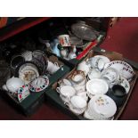 Figurines, china, glassware, etc:- Three Boxes