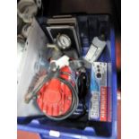 A Clarke Wiz-Mini Air Compressor, brush kit, etc; (untested sold for parts).