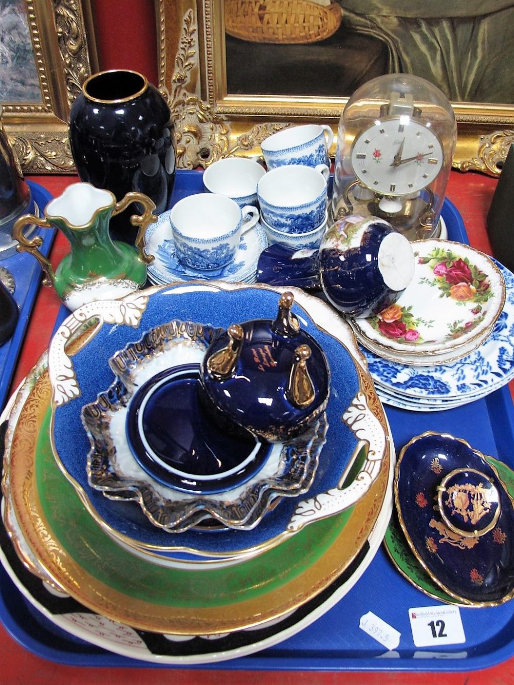 Mason's Cabinet Plates, Limoges decorative china, Royal Crown Derby saucers, Schatz anniversary