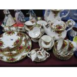 Royal Albert 'Old Country Roses', two dinner, six dessert, six side plates, teapot, six cups and