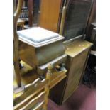 An Oak Wall Cabinet, XIX Century mahogany commode.