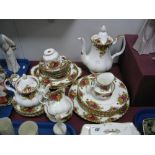 Royal Albert 'Old Country Roses' Table Ware, of thirty-four pieces, including coffee pot (